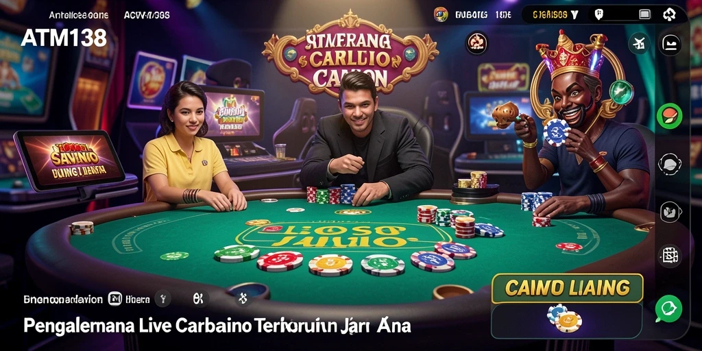 Tampilan gameplay Live Casino di ATM138 yang menarik dan interaktif.