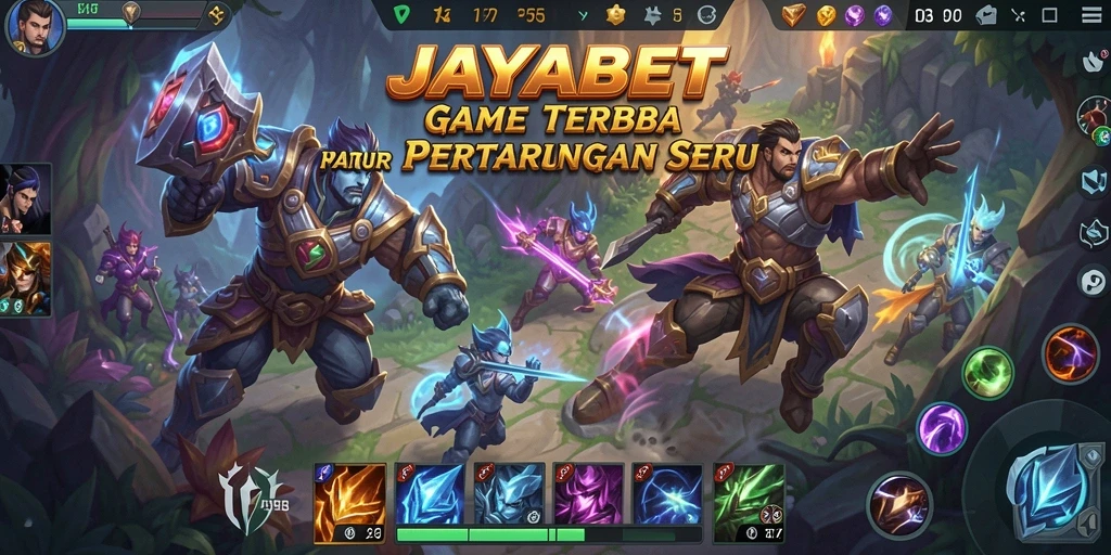 Tampilan gameplay seru dalam game MOBA JAYABET.