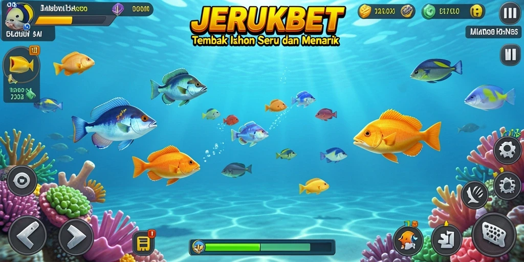 Screenshot gameplay Tembak Ikan dari JERUKBET yang seru dan menantang.