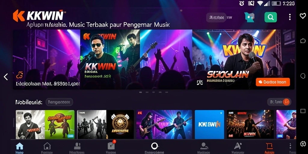 Screenshot gameplay KKWIN menampilkan pengalaman musik yang interaktif dan menyenangkan.