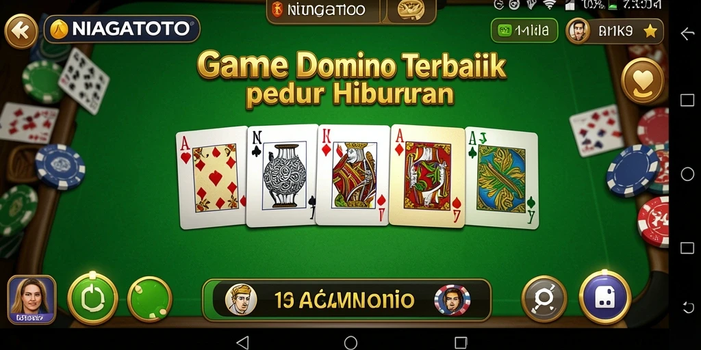 Tampilan menarik dari gameplay Domino di NIAGATOTO.