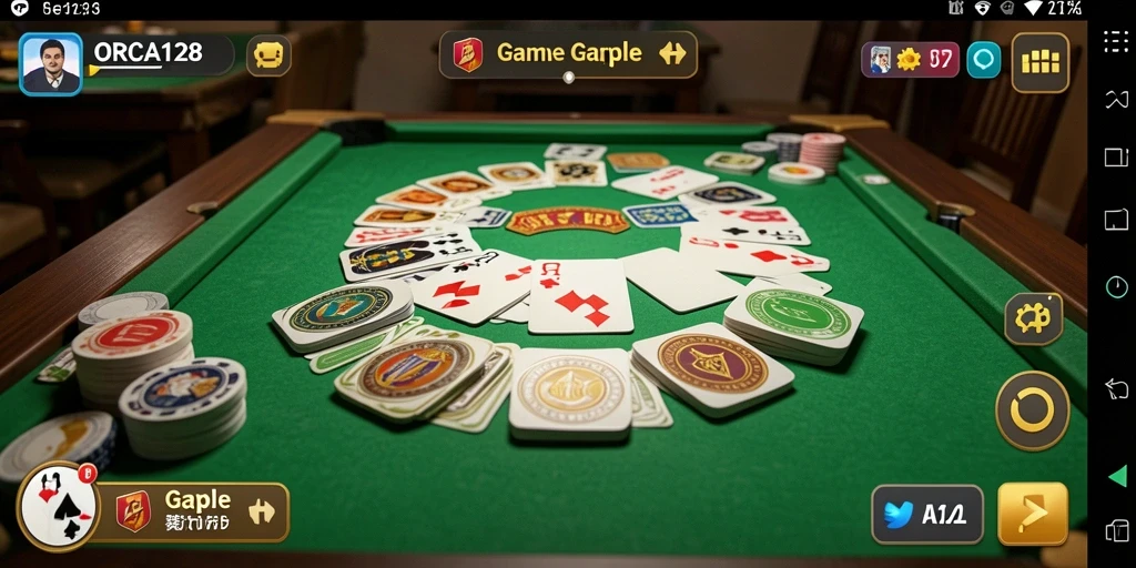 Tampilan gameplay menarik dari ORCA128 di dunia Gaple.