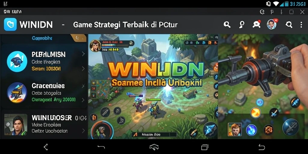 Screenshot gameplay WINIDN menunjukkan aksi strategi yang mendebarkan.